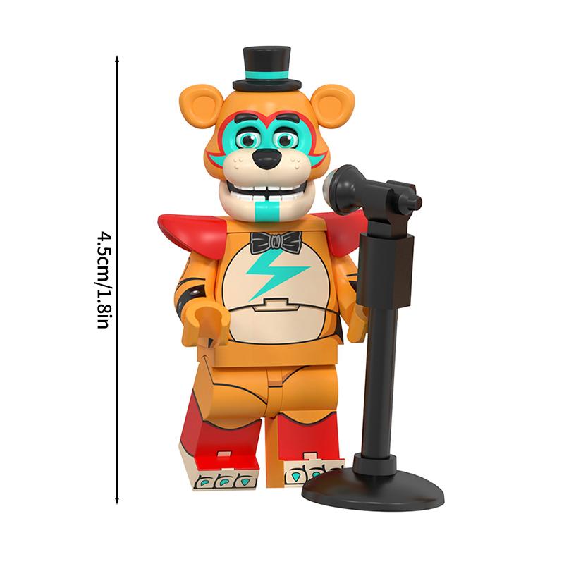 Anime Game Figures Building Block Anime Freddy Bear Rabbit Doll  Desktop Decor Ballonboy Bunny Fox Ornament Fans Gift