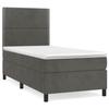 3142948 vidaXL Divan Bed with Mattress Dark Grey 100x200 Cm