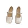 Evening wind small single shoes 2025 new women's spring flat bottom with skirt Mary Jane shoes soft sole French beanie shoes