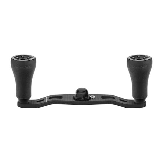 Gomexus FH85 Reel Handle Daiwa Shimano Bait Reel Compatible Carbon Double Handle Antares Double Axis Reel Replacement 85mm with TPE Knob Bait Finesse