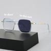 1 Pair Unisex Square Light-Sensitive Color-Changing Glasses for Phone & Computer - Stylish and Versatile Eyewear