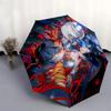 1pc Outdoor Umbrella with "Rumbling" Artwork - Automatic Opening/Closing, Portable 3-Fold Design, 8-Rib Iron Frame - Perfect Gift for Fans, Trave