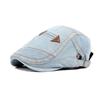 Fashion Spring Summer Jeans Beret Hats For Men Women Quality Casual Unisex Denim Beret Cap Fitted Sun Cabbie Flat Cap