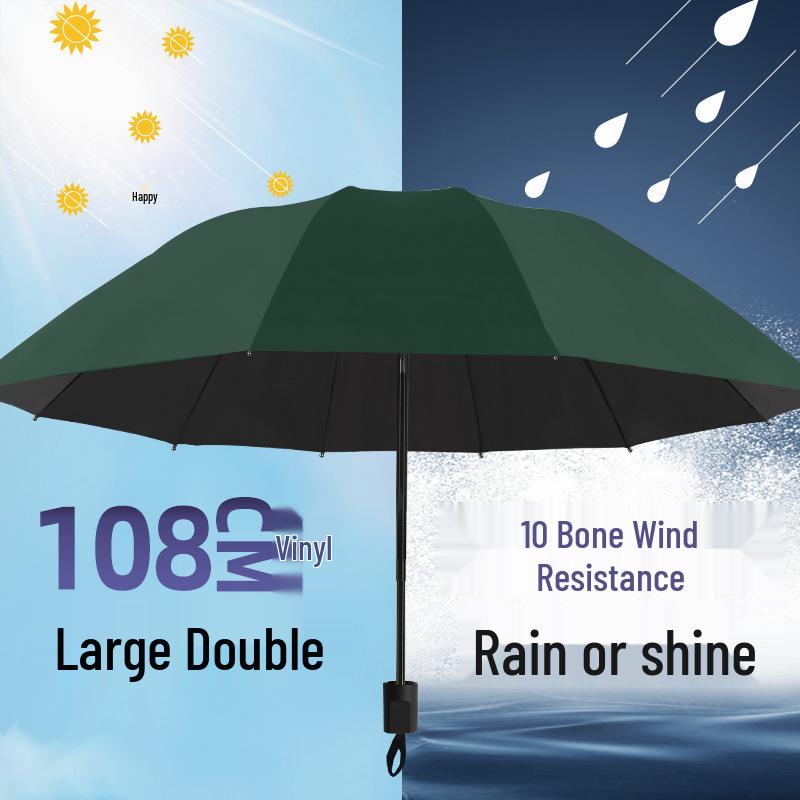 Parapluie Pare-Soleil Double Usage Extra Large: Épais, Renforcé, Pliable pour le Soleil et la Pluie