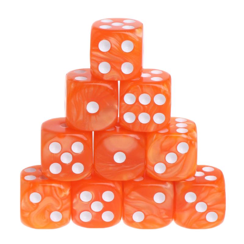10 Pezzi 12/15/16mm Multicolore Acrilico Dado a Sei Facce Cubo Trasparente Perline per Dadi Sei Facce Leggero Giocattolo per Giochi da Tavolo Custodie per Dadi
