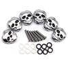 6Pcs Guitar Button Head Hat Handle Tuner Handle Metal Skull Shape Tuning Key Handle For Folk Electric And Acoustic Guitar
