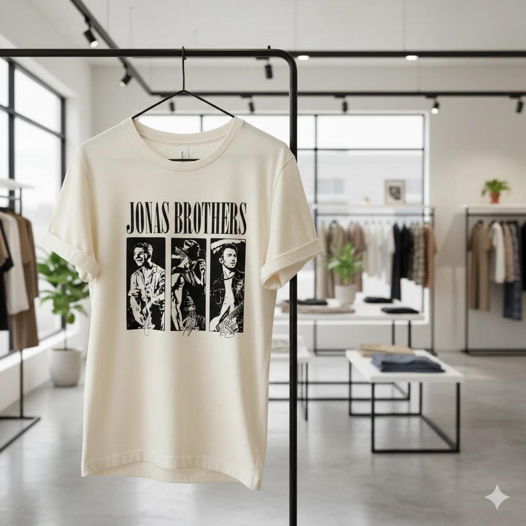 

Unisex Adult Vintage Music Jonas Brothers Band Graphic T-Shirt Ivor... XXL