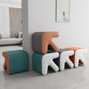 Light Luxury Stool Dual Use Multiple Colors Chairs Hallway Ottoman Living Room Furniture for Both Adults and Children