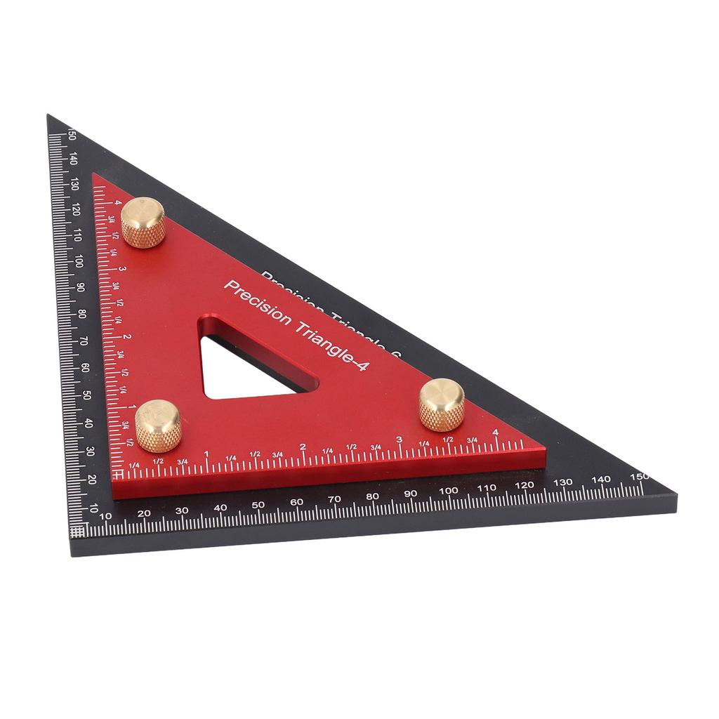 Double Triangle Ruler Detachable 4 Inch and 6 Inch Aluminum Alloy Accurate Carpentry Square Tool