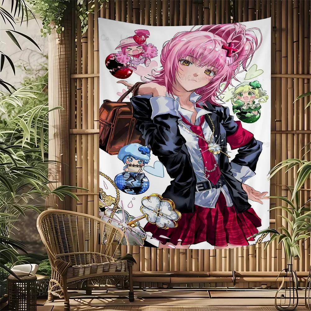 Shugo Chara Japan Anime Tapestry Art Printing Bohemian Wall Tapestries Mandala Decor Blanket