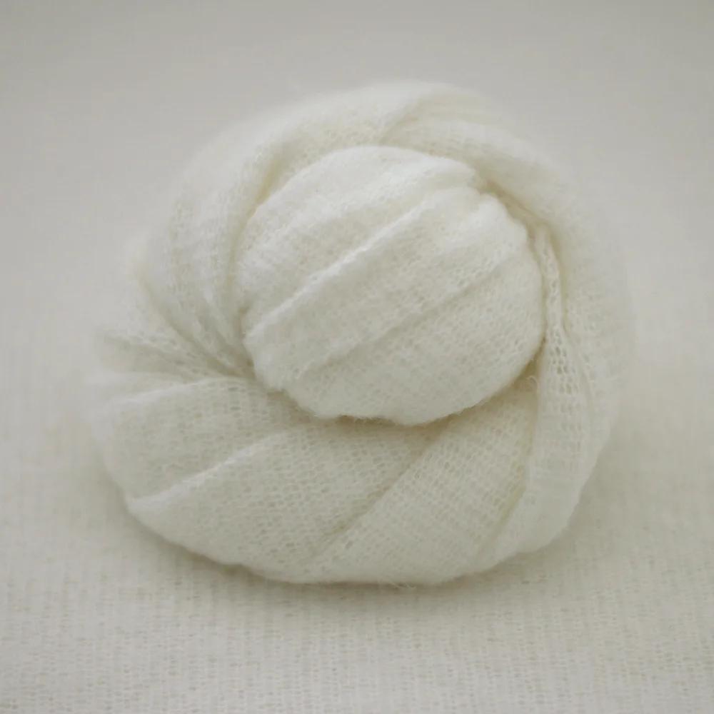 Newborn Photography Clothing Baby Wrap Cloth Set Mohair Knitted Scarf Infant Photo Shooting Outfit Growth Souvenir Gift Props