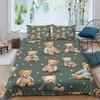 Teddy Bear Cute 3D Printing Duvet Cover Set, Microfibre Children's Room Decor Duvet Insert Cover and Pillowcases Home Decor