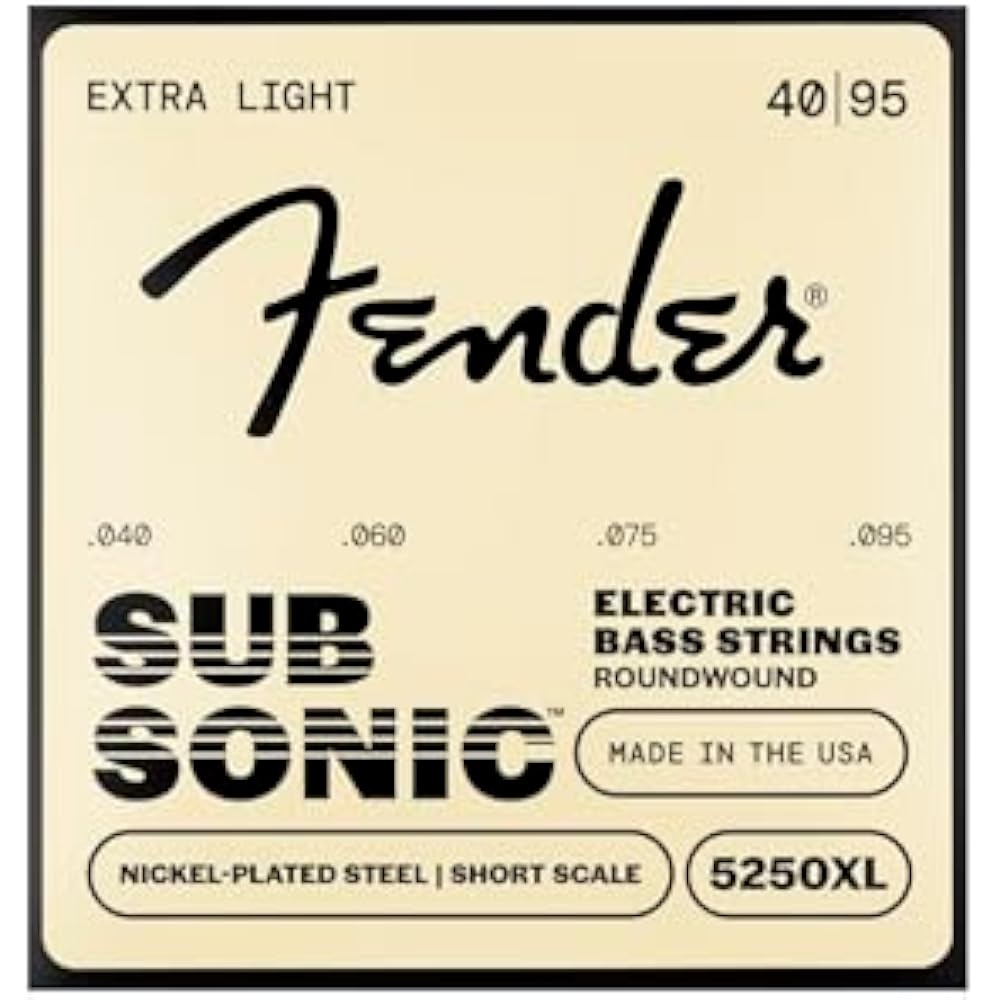 Fender Fender Short Scale Electric Bass Strings SubSonic™ 5250XL Bass Strings, Nickel-Plated Stee...