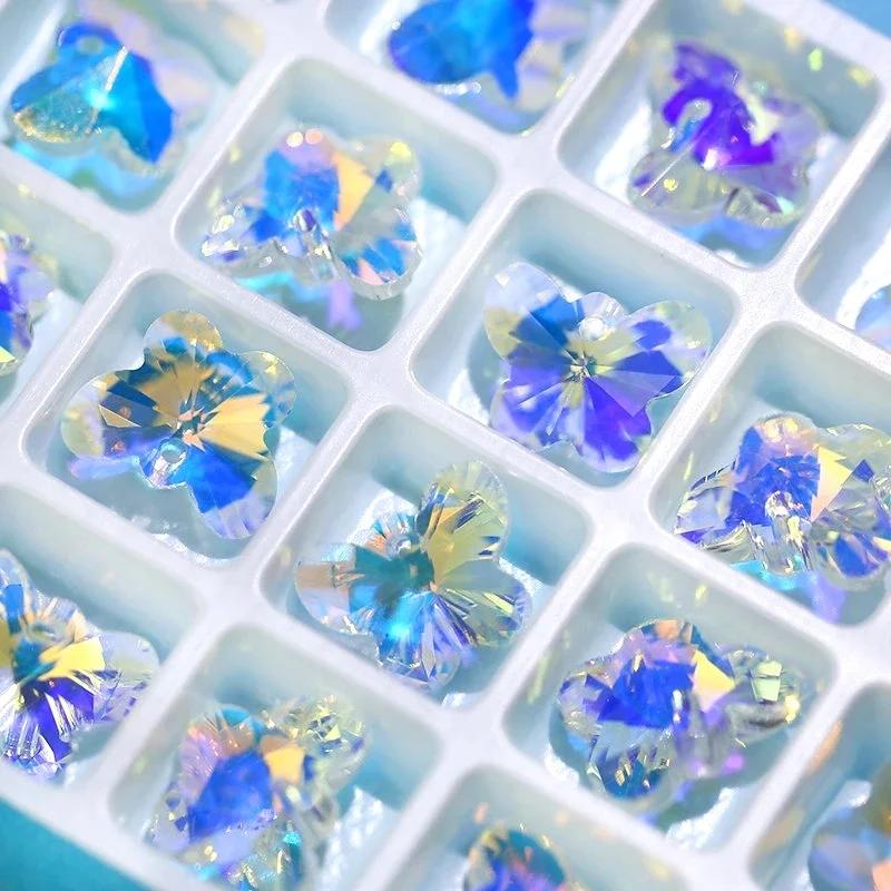 14mm AB Color Crystal Pendant Glass Beads Heart/Star/Bear Charms Beads for Jewelry Making Necklaces Earrings DIY Bracelets