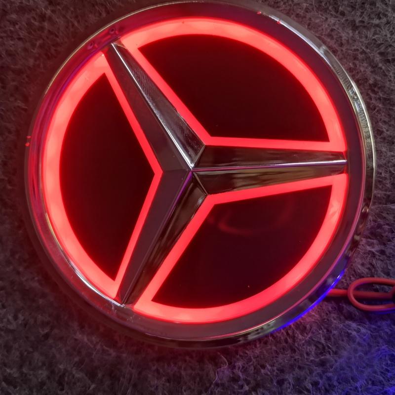 9.5cm Auto Heckklappenemblem ABS LED Badge Licht Zubehör für Mercedes Benz S350 S300L S A B C E Klasse GLA GLK ML GL GLC GLE