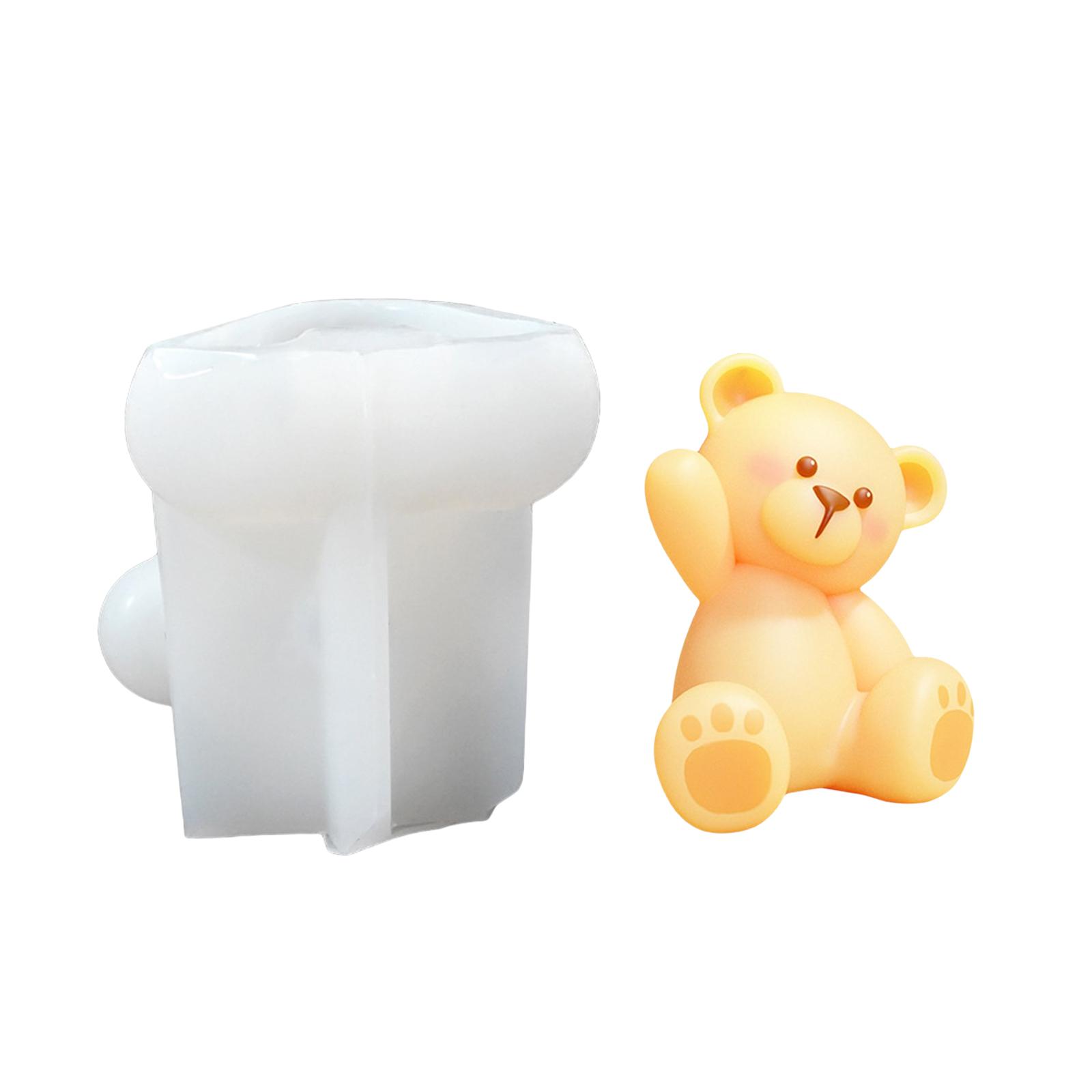 

Формы для свечей Медведь на день рождения , литьевые формы, силиконовая форма, украшение, формы для изготовления свечей, формы для эпоксидной смолы для DIY, формы для выпечки 2