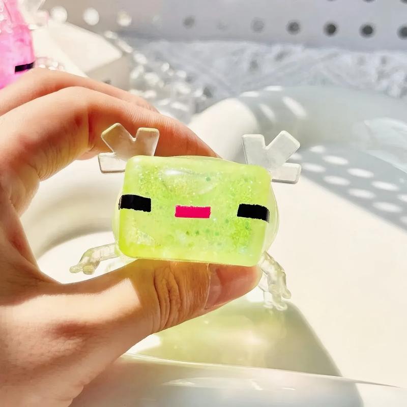 Cartoon Simulatie Axolotl Knijpspeeltjes Zacht Squishy Stressverlichter Fidget Sensorisch Langzaam Terugvering Decompressie Speelgoed Nieuwigheid Cadeaus