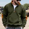 Loose-fit Men's Oversized Colour-blocked Patchwork Zip-up Fleece-lined Casual Stand-collar Sweatshirt