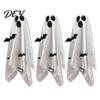 Holiday Yard Hanging Ornaments Scary Ghost Decor, Spooky Bat Print Decor for Porch Remote Control Tree, Glow-in-the-Dark Outdoor Halloween Decoration