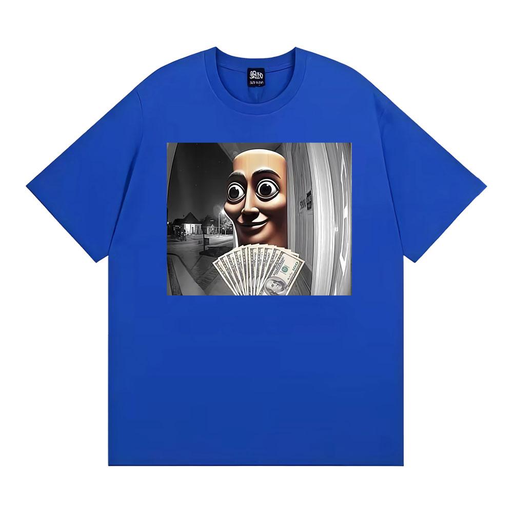 There Is Motion At Your Front Door Funny Tung Tung Tung Sahur T-shirts Men Women Retro Oversized Pure Cotton T Shirts Streetwear
