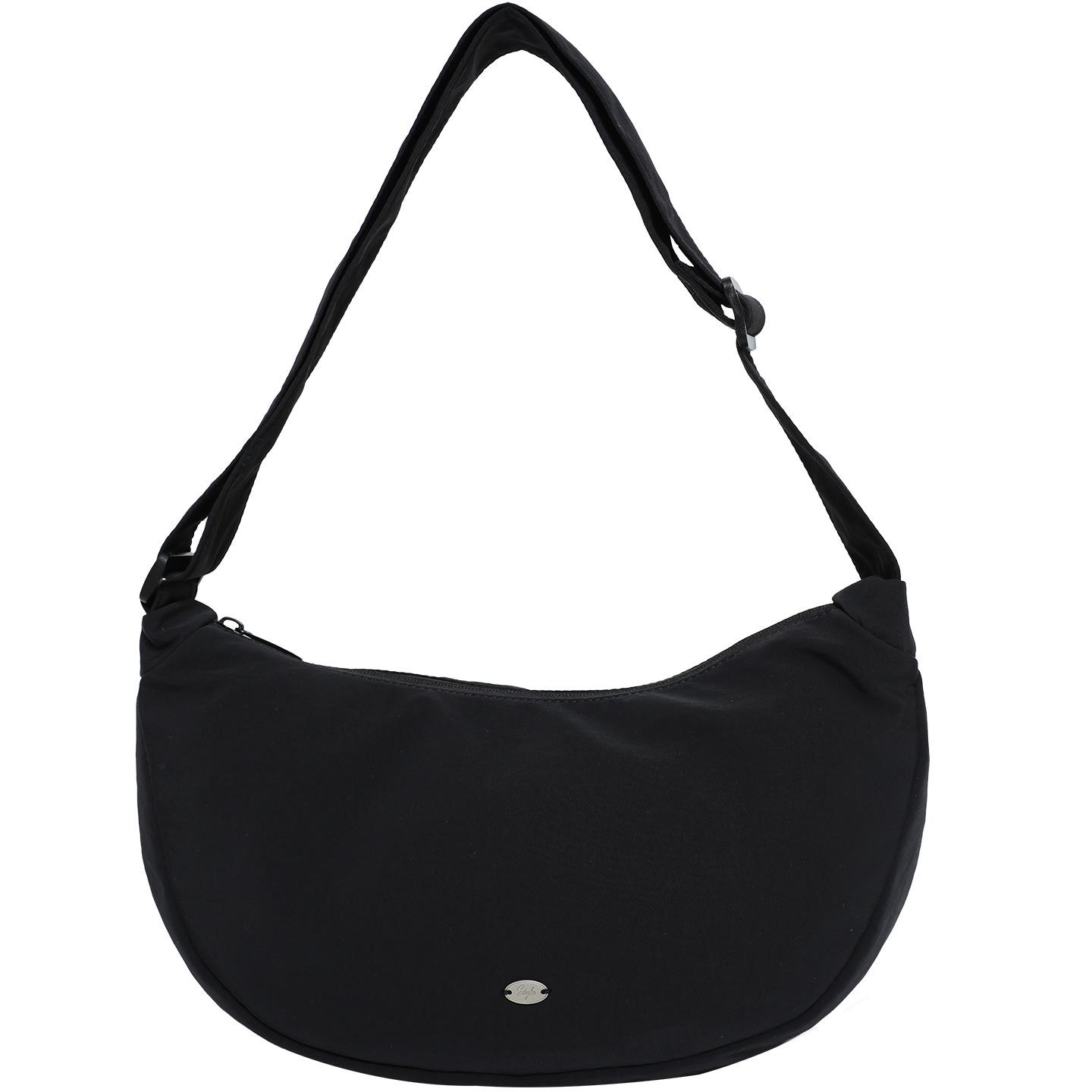 

Crossbody Bag, Fashionable Double Bread, Small Crossbody Bag, Crescent Bag, Neutral, Casual and Sporty Dumpling Bag чорний