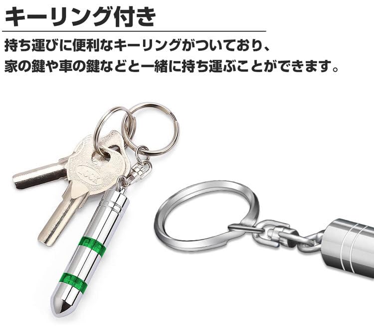 [KOYOKOMA] Statische Entladung Schlüsselanhänger Schlüsselring Leuchtend 2 Reihen Auto