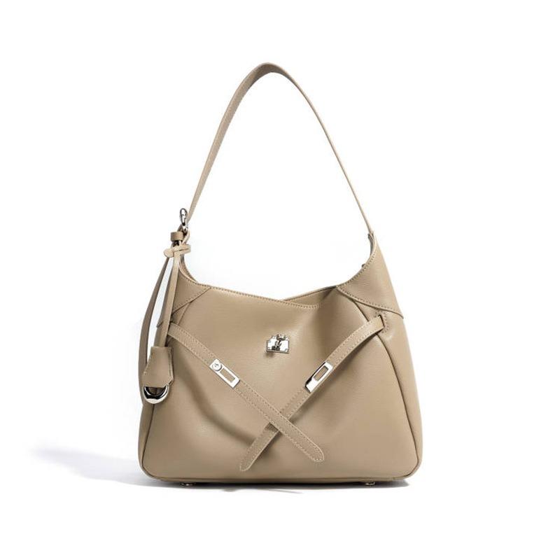 

Niche design high-end underarm bag female, leather fashionable commuting large-capacity bucket tote bag