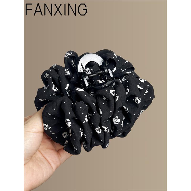 Women's National Style Hair Clip Bow with Floral Design