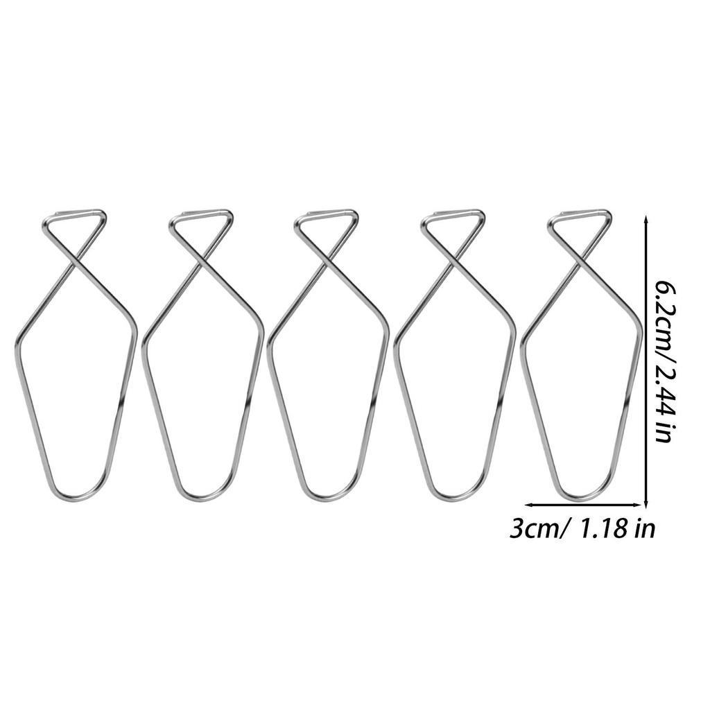 100/5 Stück Edelstahl Deckenhakenclips T-Träger Akustikdecke Hakenclips Aufhänger Gitterklemmen für Leuchte Pflanze Büro Wohnkultur