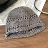 Women S Korean Style Solid Color Knit Beanie Loose Fit Warm Hat