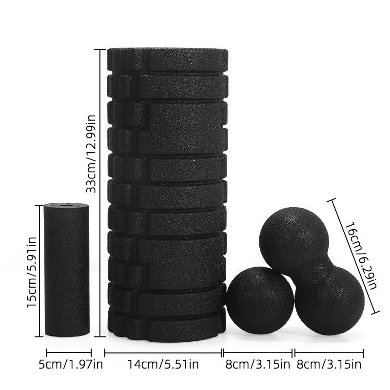 High-Density EVA Foam Roller & Fascia Ball Set