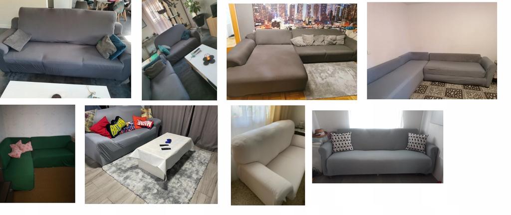 Cover For A 1-Seater Sofa Bed, Gray Velvet