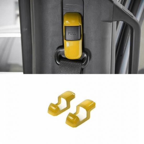 Car Seat Belt Buckle Adjust Frame Trim For Ford F150 F-150 15- Bright Yellow