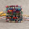 12Pieces Multicolor Bohemian Bracelet Collection Soft Fabric Artistic Wristband Jewelry For Stylish Individuals