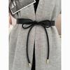Women's Faux Leather Knot Waist Belt - Fashionable Thin Cincher for Skirts & Coats
