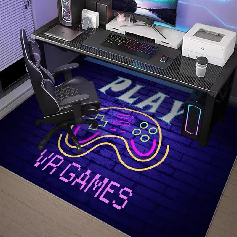 Alfombra de Marca de Moda para Sala de Juegos Decoración de Habitación Silla Gaming Silla de Estudio Silla de Ordenador Alfombra Insonorizada Alfombra Decoración del Hogar