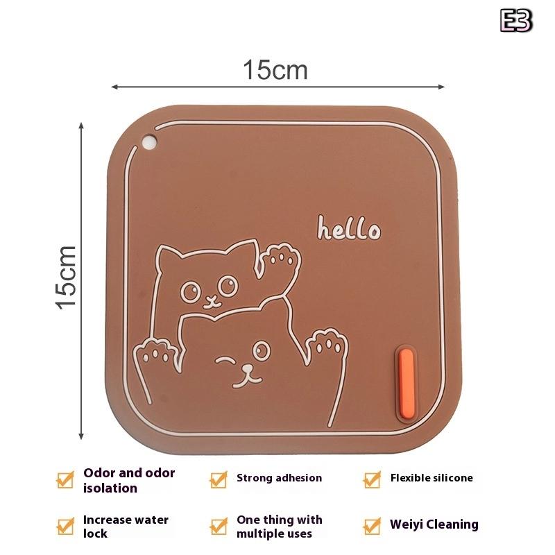 Sewer Floor Drain Cover Deodorizer Bathroom Silicone Deodorant Mat Thickening Kitchen Toilet Toilet Insect-Proof Floor Drain Mat