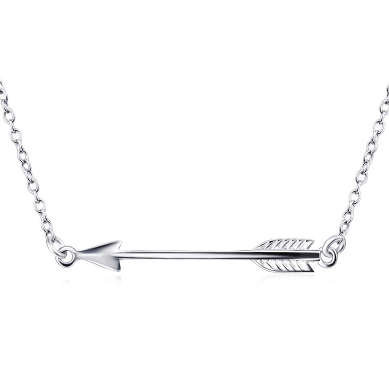 Sterling Silver Pendant Necklace Cupid s Arrow Charm for Man and Women Birthday Valentine s Day Gift Hot Sale серебряный