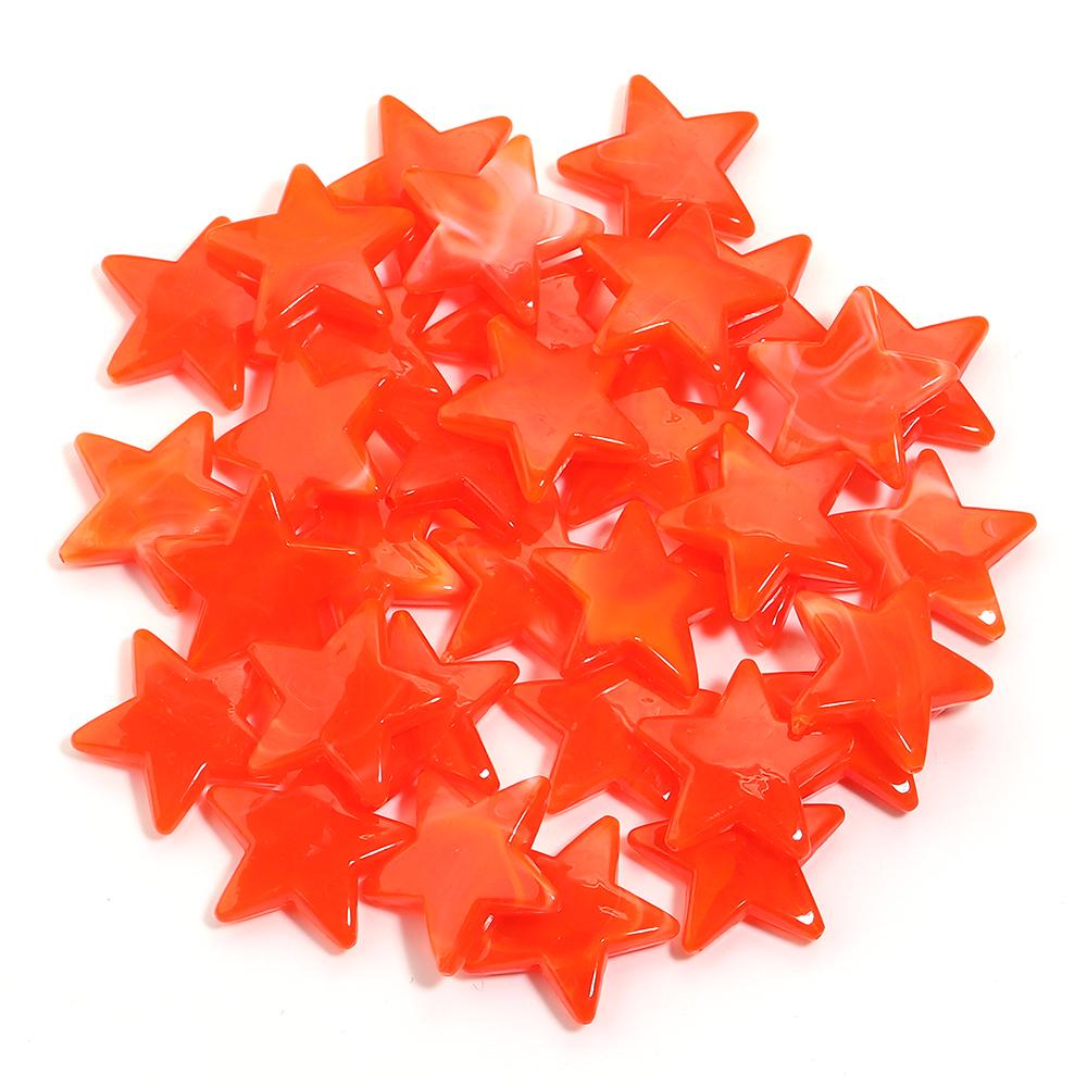 50pcs/lot 21mm Acrylic Star Beads Colorful Pentagram Cloud Loose Spacer Beads for Jewelry Making DIY Necklace Bracelets Keychain