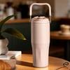 Large Capacity Men's Outdoor Thermos with Ceramic Liner & Fitness Straw