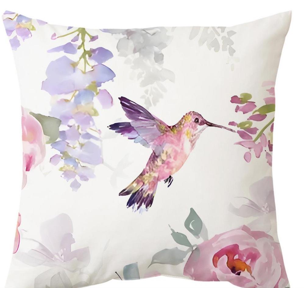 

Pillow Bird Print Pillow Cover Home Bedside Sofa Cushion Southeast Asia Cushion Cover 45 * 45Cm (collection priority delivery)