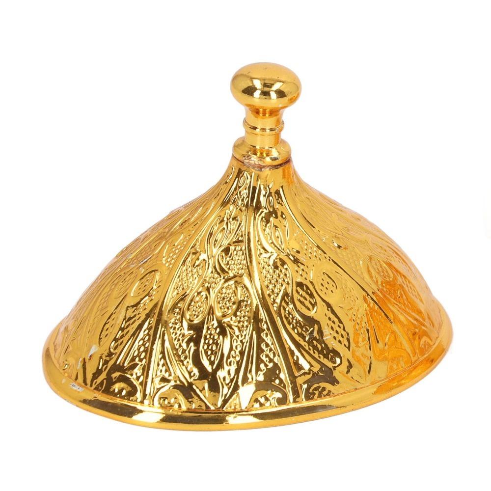 Zinc Alloy Gold Sugar Bowl With Lid Turkish Sugar Bowl Vintage Sugar Bowl  Party Decoration