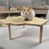 Wooden Hamster Platform Jumping Board Mini Wood Table Rat Toy Hamster Climbing Toy  For Chinchilla
