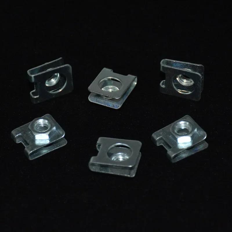 20Pcs Metal U-type Clip Car Screw Base Auto Modification Fastener Fender Trim Panel Bumper Protection Clip Car Accessories