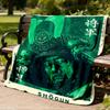 1pc Shogun Outdoor Personalized Flannel Blanket, Soft, Lightweight Personalized Flannel Blanket, Digital Printing,