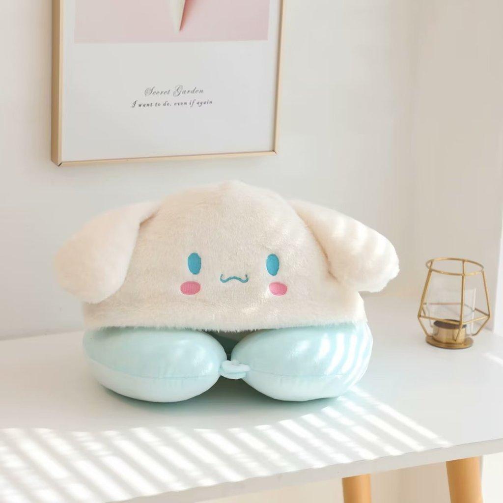 Cinnamoroll U-förmiges Kissen im Cartoon-Stil für tragbares Nickerchen und Schlaf