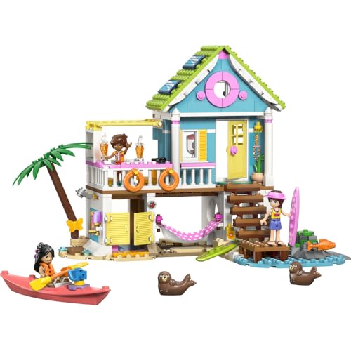 LEGO Friends Beach House Toy, Birthday Gift, Building Blocks, for Girls and Boys Ages 7, 8, and 9, Pretend Play, and Pretend Play, Model Number 42699