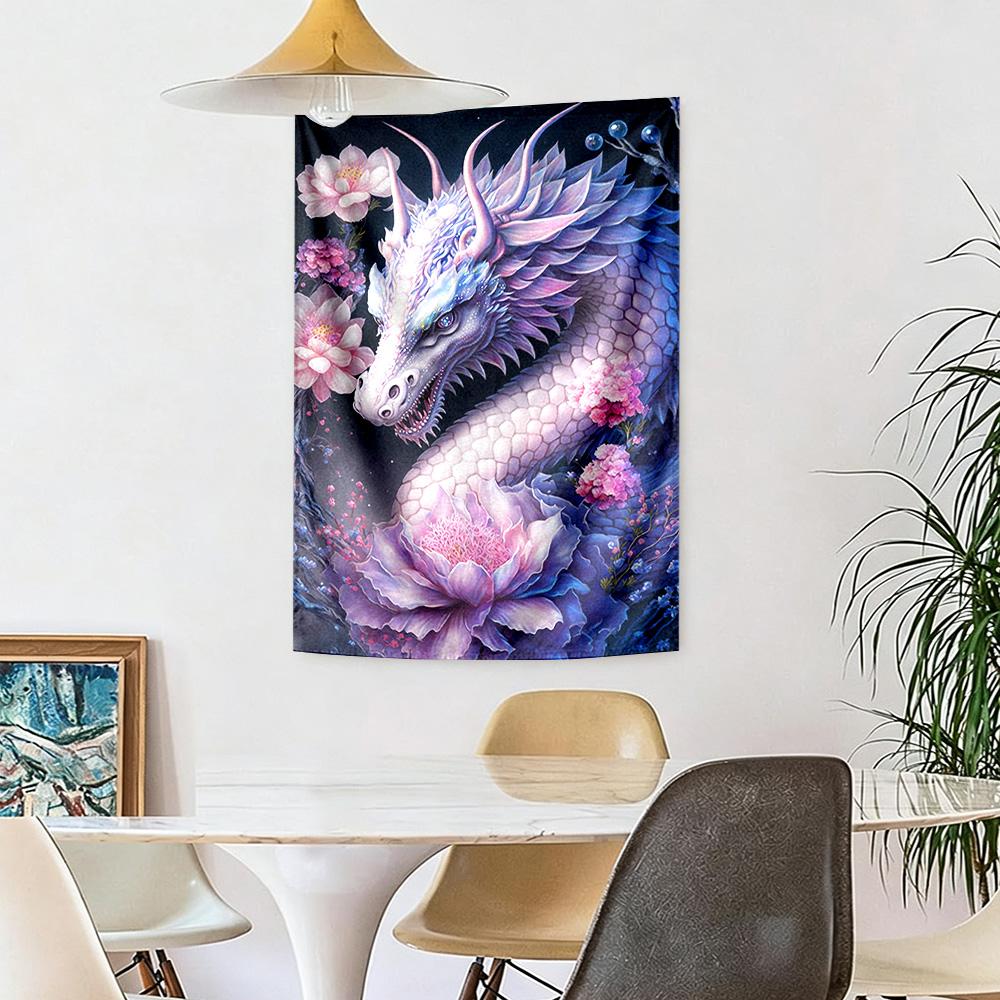 Dragon Wall Decor Tapestry Art For Pet Memorial Birthdaywedding Party Backdrop Family Gift