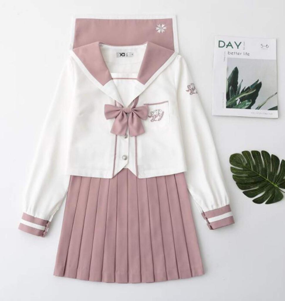 Ouran Sailor Long and Short Rainbow Authentic Open Cosplay Costume Set with Bow and Socks Sleeve Size [CAWILXHA] Uniform, Sleeves, Colors, Uniform,