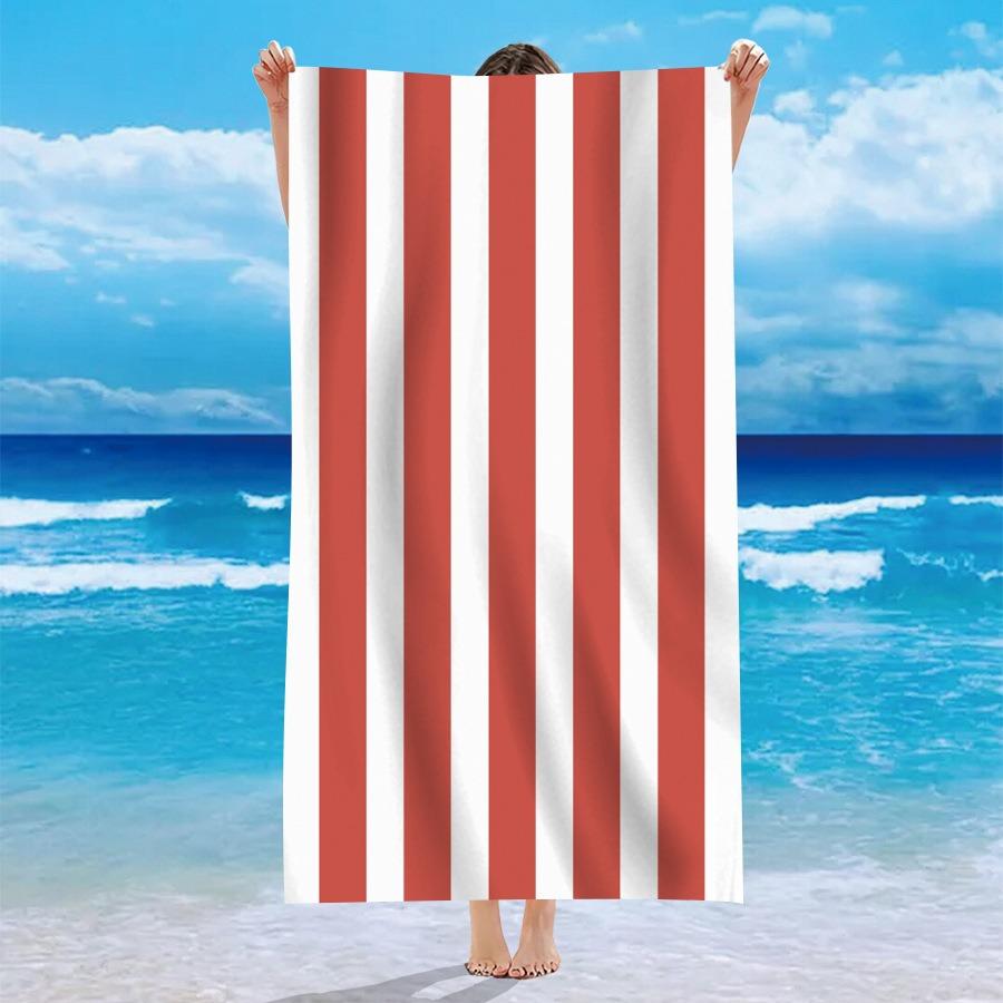 1pc Ultra Fine Fiber Large Beach Towel, Suitable for Camping, Beach, Surfing, Swimming Essential Multifunctional Beach Towel
